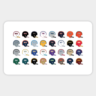 NFL Area Code Helmets Sticker